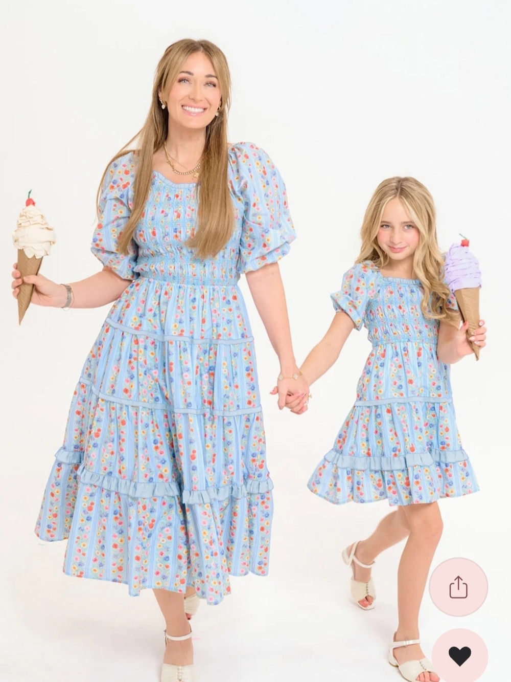 Ivy City Co. Mini Roselyn Dress In Blue Linear